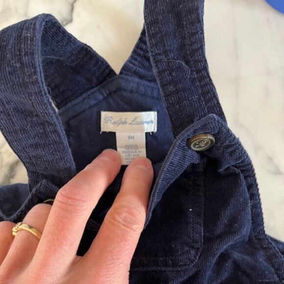 Polo by Ralph Lauren baby corduroy Overalls with one piece - Picture 2 of 10